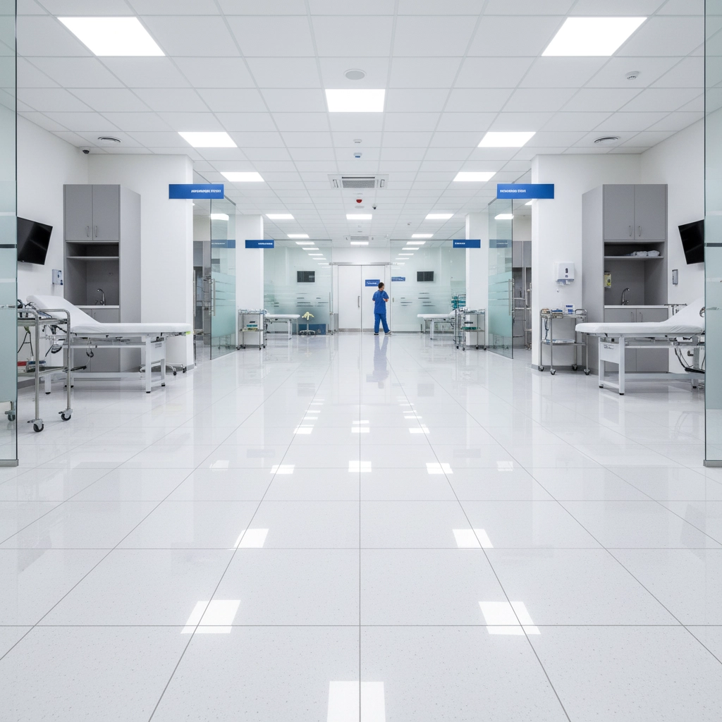 Clinic floor cleaning