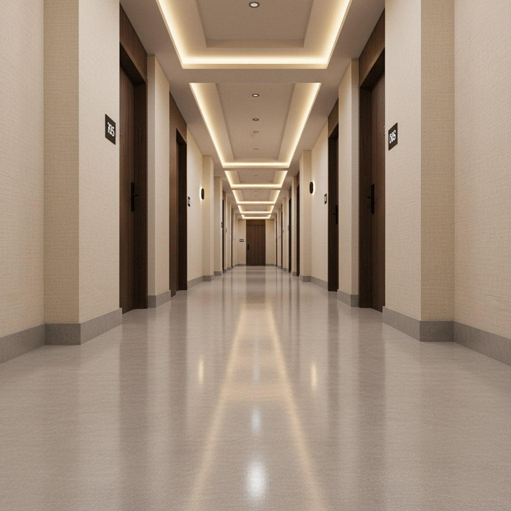 Hotel corridor cleaning