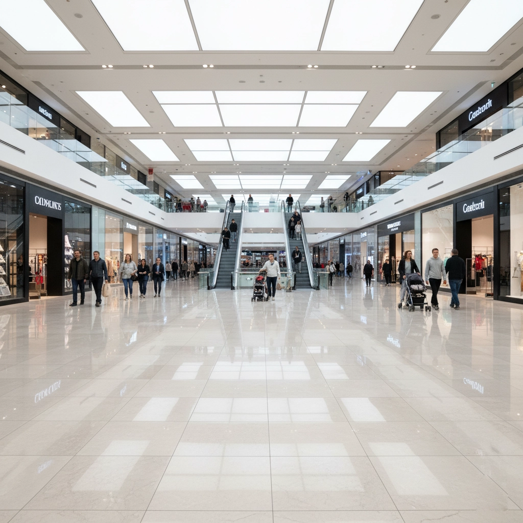 Shopping center cleaning