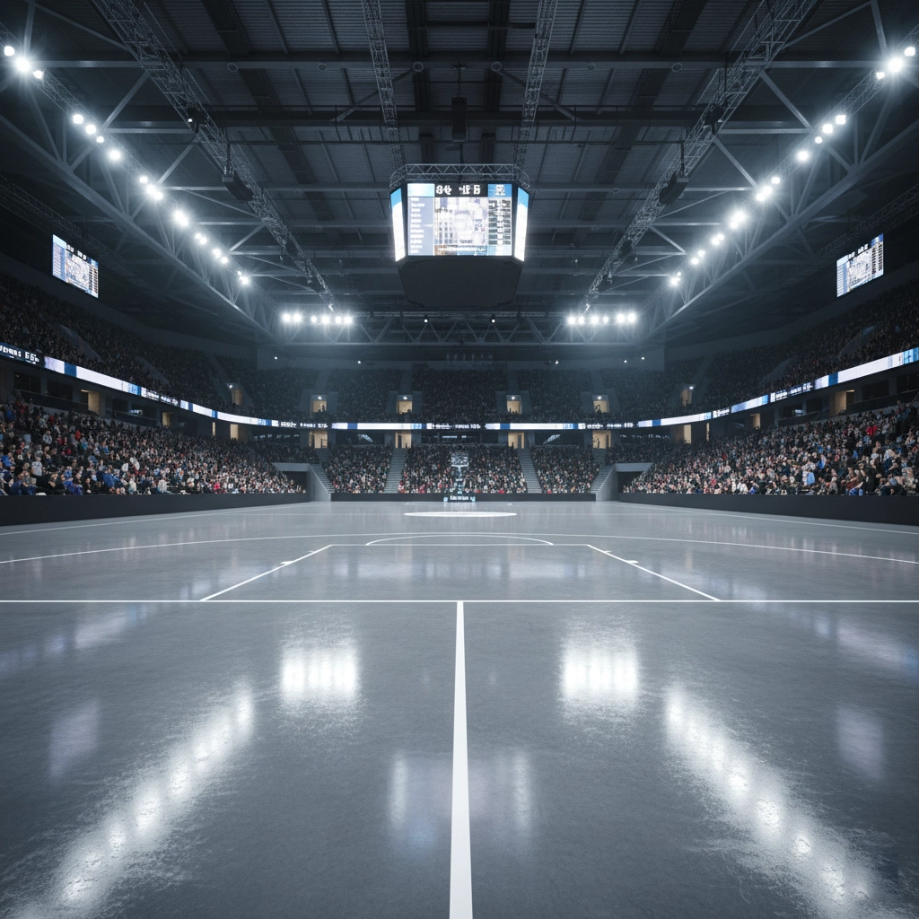 Sports stadium scrubber