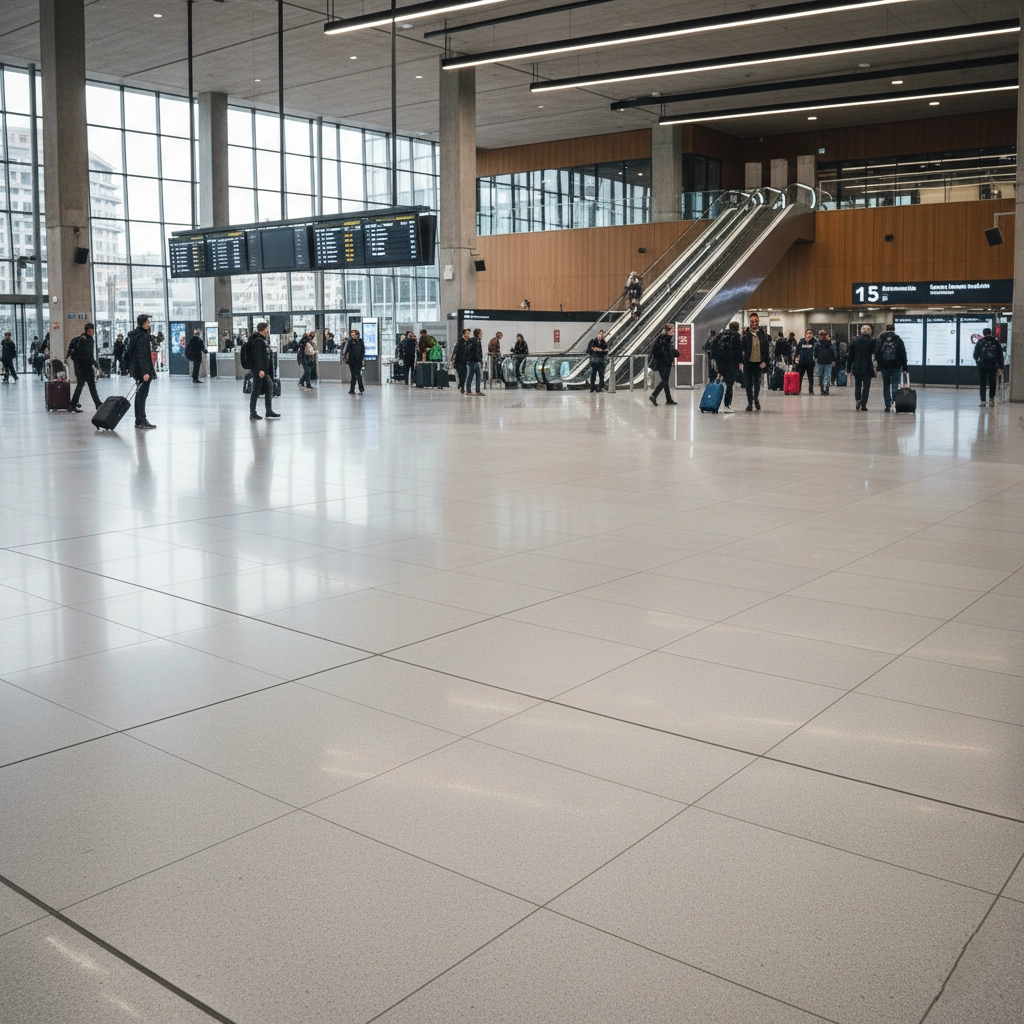 Train station scrubber