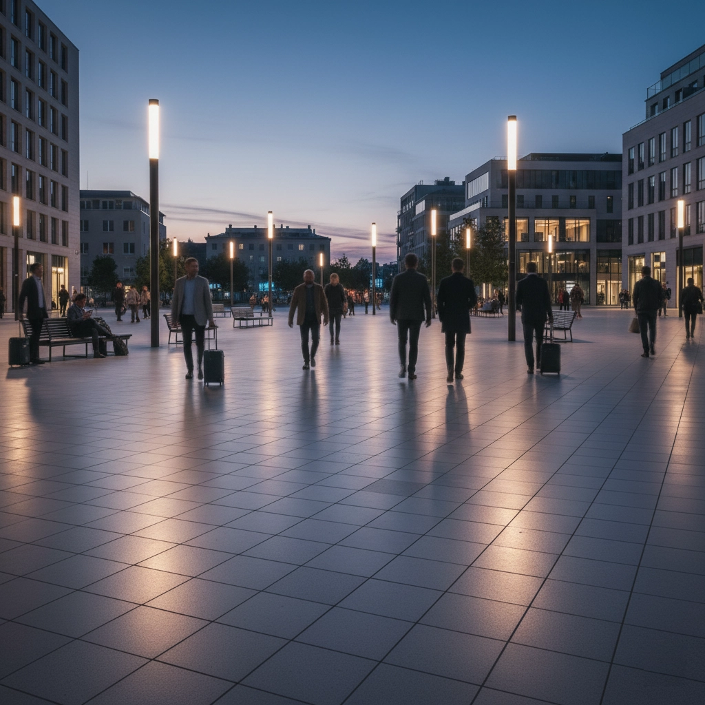 Urban plaza cleaning